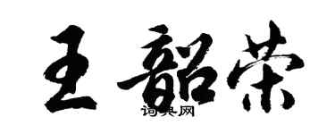 胡問遂王韶榮行書個性簽名怎么寫