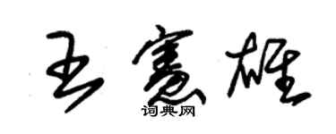 朱錫榮王憲雄草書個性簽名怎么寫