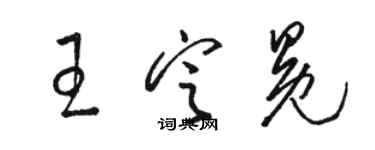 駱恆光王定冕草書個性簽名怎么寫