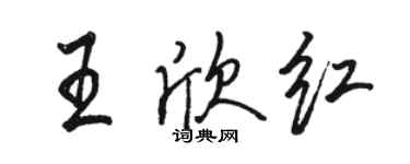 駱恆光王欣紅行書個性簽名怎么寫