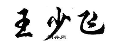 胡問遂王少飛行書個性簽名怎么寫