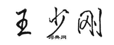 駱恆光王少剛行書個性簽名怎么寫