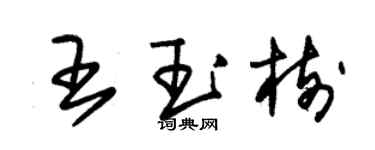 朱錫榮王玉樹草書個性簽名怎么寫