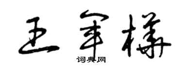 曾慶福王軍樺草書個性簽名怎么寫
