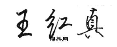 駱恆光王紅真行書個性簽名怎么寫