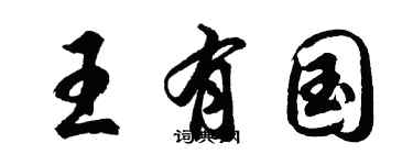 胡問遂王有國行書個性簽名怎么寫