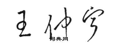 駱恆光王仲寧草書個性簽名怎么寫