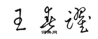 駱恆光王春躍草書個性簽名怎么寫