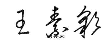 駱恆光王素彩草書個性簽名怎么寫