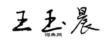 曾慶福王玉晨行書個性簽名怎么寫