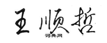 駱恆光王順哲行書個性簽名怎么寫