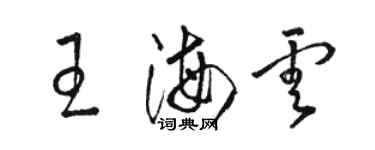 駱恆光王海雲草書個性簽名怎么寫