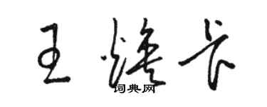 駱恆光王煥卡草書個性簽名怎么寫