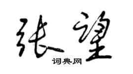 曾慶福張望行書個性簽名怎么寫