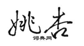 駱恆光姚杏行書個性簽名怎么寫