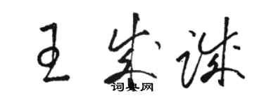 駱恆光王成誠草書個性簽名怎么寫