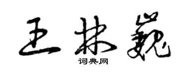 曾慶福王林巍草書個性簽名怎么寫