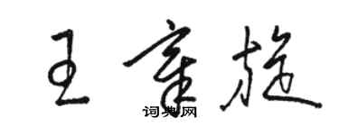 駱恆光王章旋草書個性簽名怎么寫