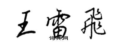 王正良王雷飛行書個性簽名怎么寫