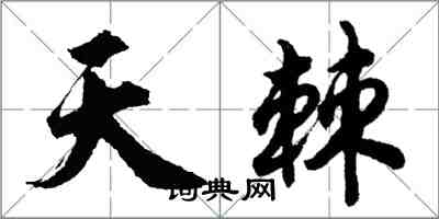 胡問遂天棘行書怎么寫