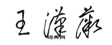 駱恆光王漢薇草書個性簽名怎么寫