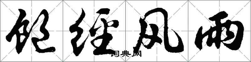 胡問遂飽經風雨行書怎么寫