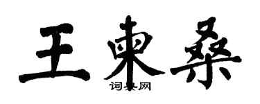 翁闓運王柬桑楷書個性簽名怎么寫