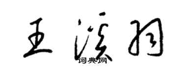 梁錦英王溪羽草書個性簽名怎么寫