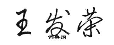 駱恆光王發榮行書個性簽名怎么寫