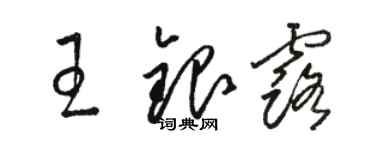 駱恆光王銀露草書個性簽名怎么寫