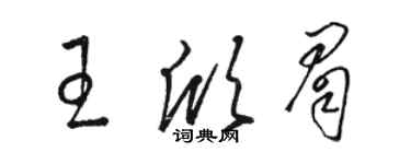 駱恆光王欣眉草書個性簽名怎么寫