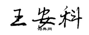 曾慶福王安科行書個性簽名怎么寫