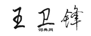 駱恆光王衛鋒行書個性簽名怎么寫