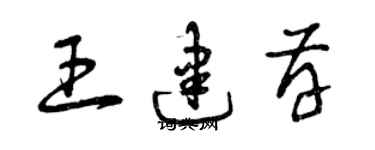 曾慶福王建存草書個性簽名怎么寫