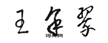 駱恆光王余翠草書個性簽名怎么寫