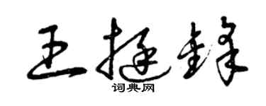 曾慶福王挺鋒草書個性簽名怎么寫