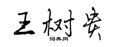 曾慶福王樹貴行書個性簽名怎么寫