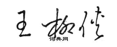 駱恆光王柳俠草書個性簽名怎么寫