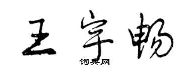 曾慶福王宇暢行書個性簽名怎么寫