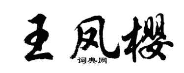 胡問遂王鳳櫻行書個性簽名怎么寫