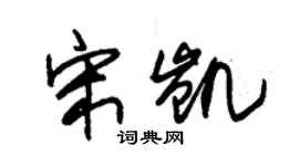 朱錫榮宋凱草書個性簽名怎么寫