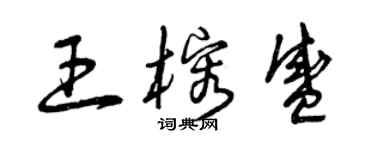 曾慶福王榕盛草書個性簽名怎么寫