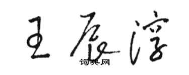 駱恆光王辰淳草書個性簽名怎么寫