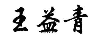 胡問遂王益青行書個性簽名怎么寫