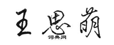 駱恆光王思萌行書個性簽名怎么寫