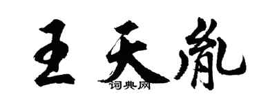 胡問遂王天胤行書個性簽名怎么寫