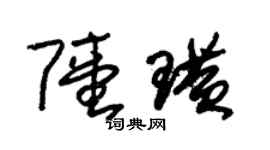 朱錫榮陸璜草書個性簽名怎么寫