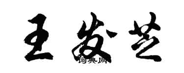 胡問遂王發芝行書個性簽名怎么寫