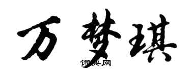 胡問遂萬夢琪行書個性簽名怎么寫