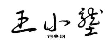 曾慶福王小壟草書個性簽名怎么寫